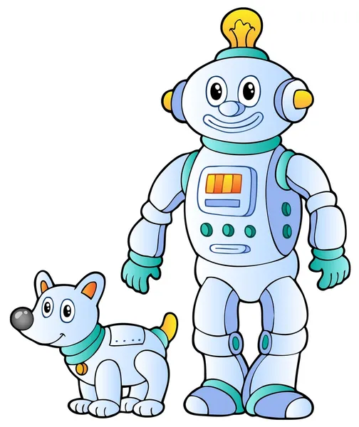 Cartoon retro robot 2 — Stock vektor