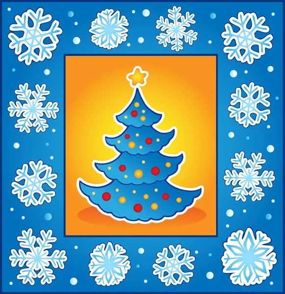 Natal tema cartão de saudação 5 — Vetor de Stock
