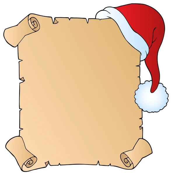 Brief mit Weihnachtsmütze 1 — Stockvektor