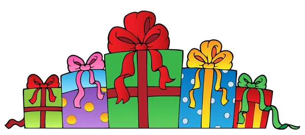 Divers cadeaux décorés 1 — Image vectorielle