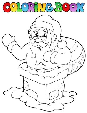 Coloring book Santa Claus theme 7 clipart