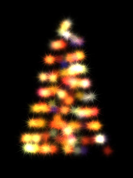 Рождественская елка не в фокусе. — стоковое фото