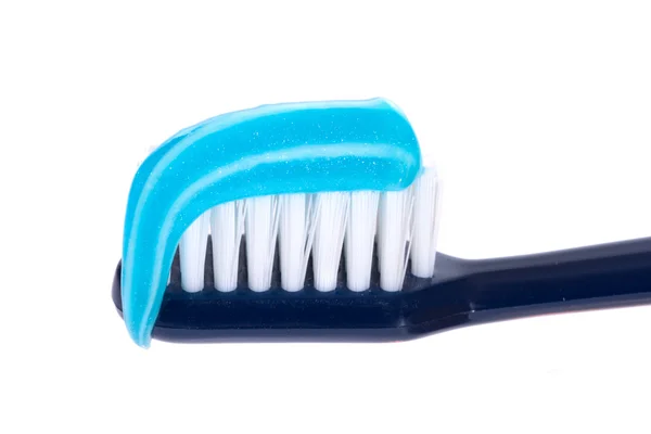 Tandenborstel met plakken — Stockfoto