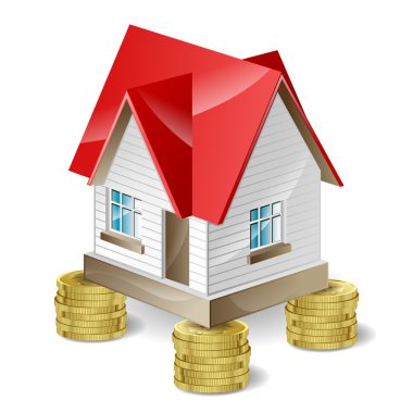 The house on money clipart