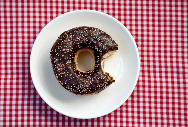Cut donut on table. — Stock Photo, Image