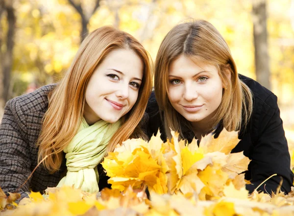 Dos chicas al aire libre en el parque — Foto de Stock
