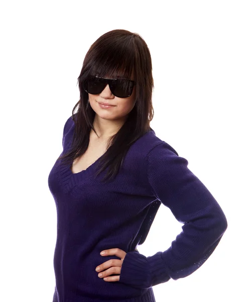 Teen flicka i solglasögon. — Stockfoto