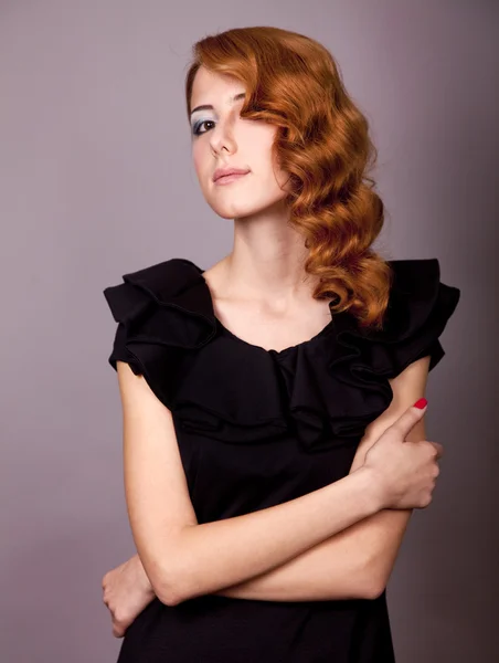 Portret van mooie jonge redhead vrouw — Stockfoto