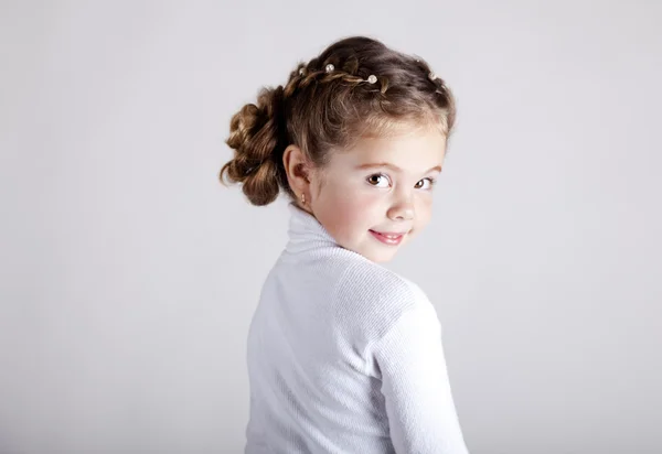 Portrét překvapený malou holčičku — Stock fotografie