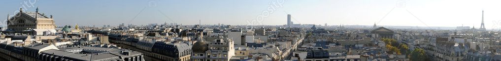 Panoramic view of Paris in high definition - France