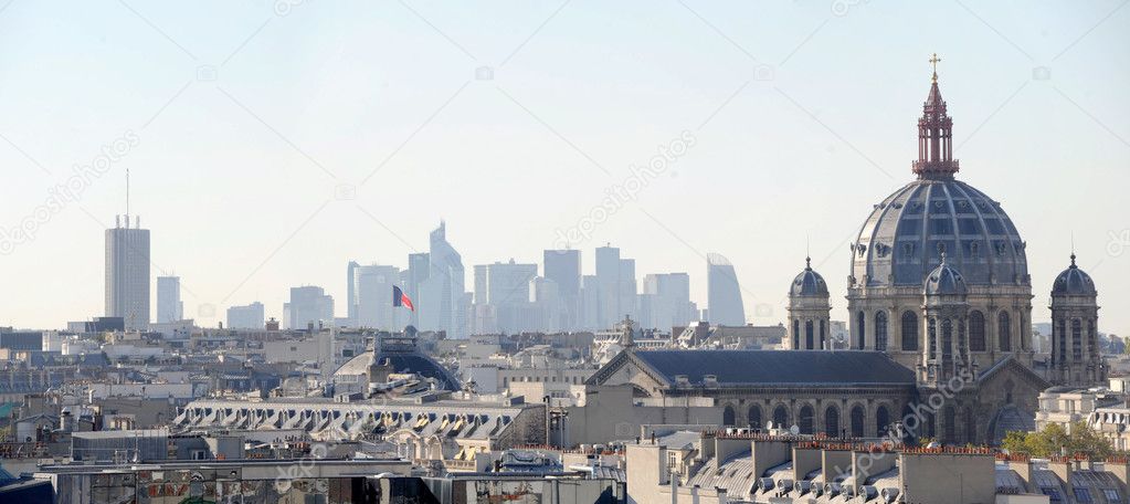 La defense view from Paris'roof - France