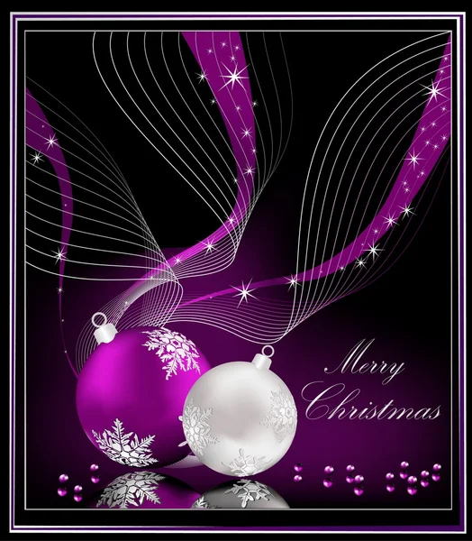 Violet Christmas background — Stock Vector