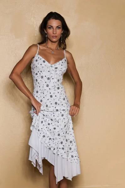 Hvit kjole – stockfoto