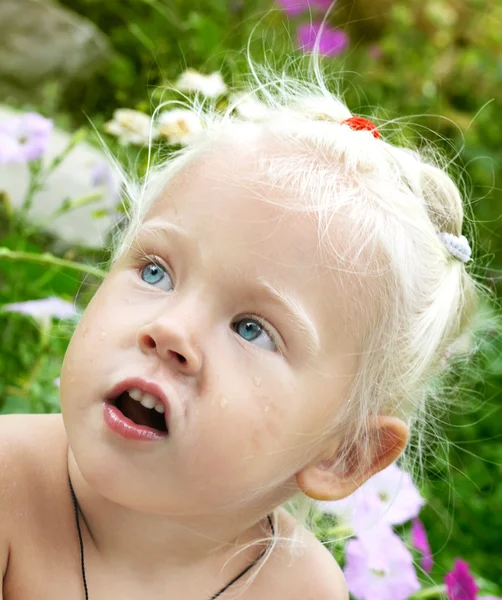 小小的婴儿儿童女孩的肖像 — 图库照片