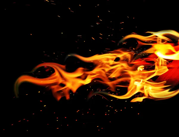 Pożar w mrok — Zdjęcie stockowe