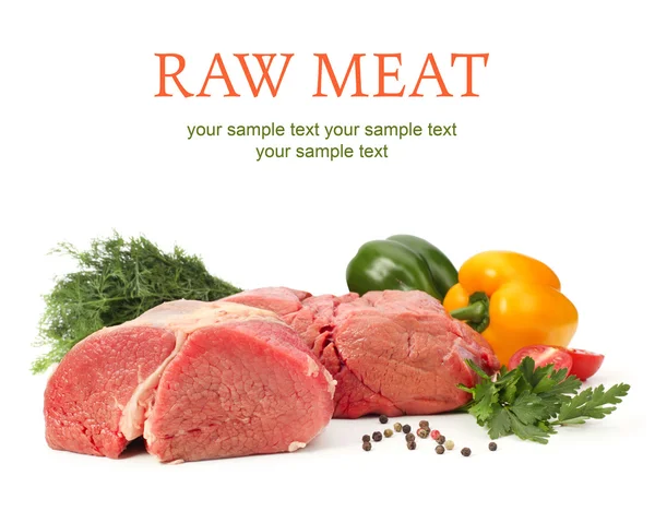 stock image Raw meat with vegetables