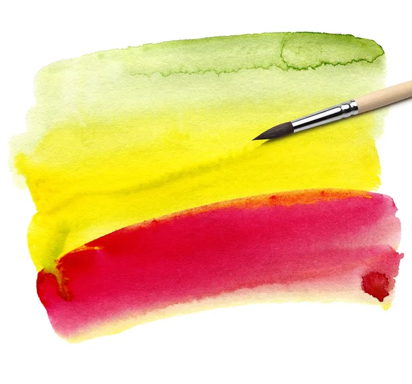 ब्रशसह वॉटरकलर रंगीत पार्श्वभूमी — स्टॉक फोटो, इमेज