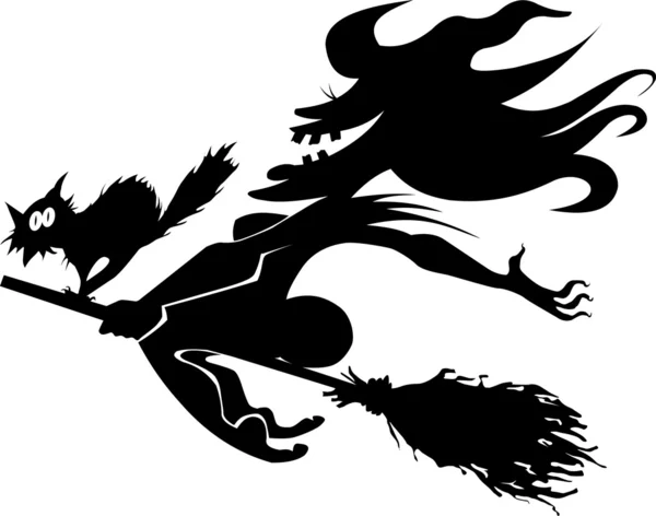 Hellcat 和女巫 — 图库矢量图片