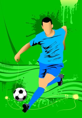 Soccer rapid attack clipart