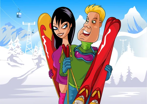 Station de ski — Image vectorielle