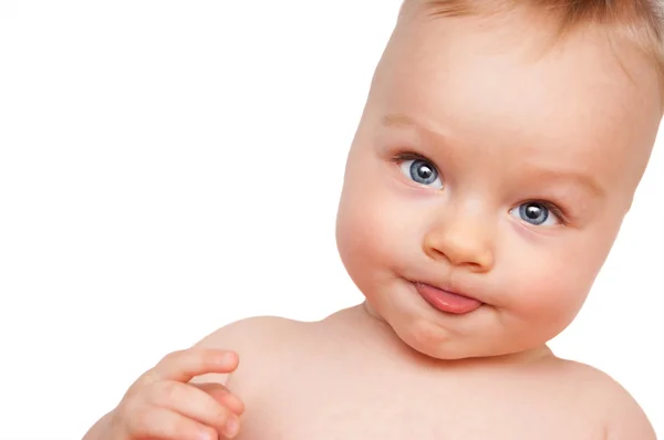 Imádnivaló baba világos Vértes portréja — Stock Fotó