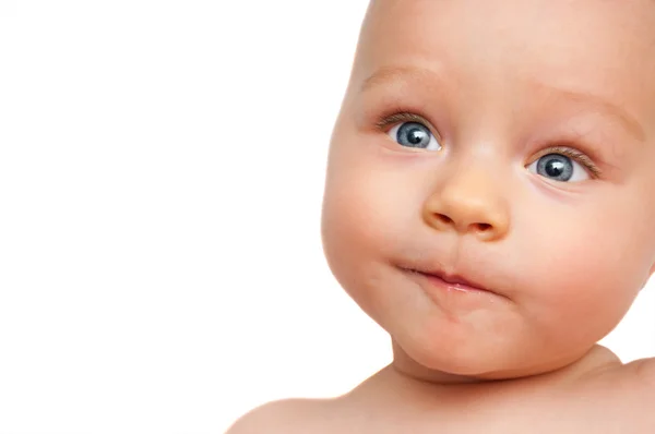 Heldere close-up portret van schattige baby — Stockfoto