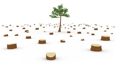 Deforestation concept clipart