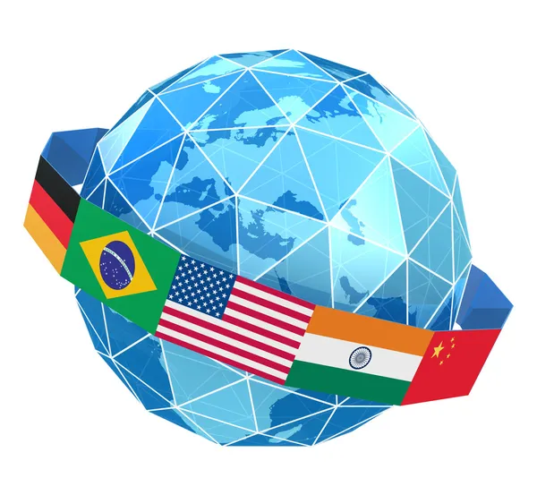 Global network icon isolated on white — Stock Photo, Image