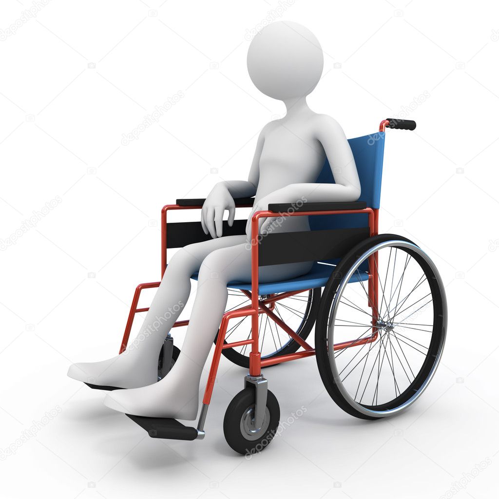 Handicapped person in wheelchair