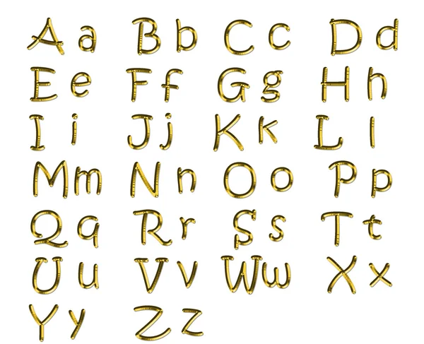 Złoty alfabet — Zdjęcie stockowe