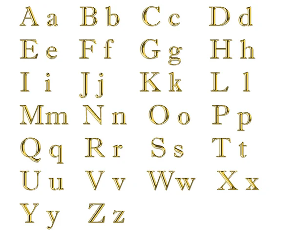 Altın alfabesi — Stok fotoğraf