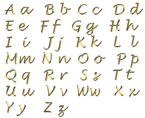 Golden alphabet — Stock Photo, Image