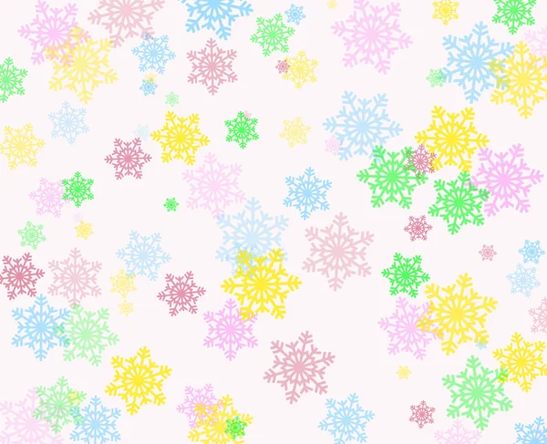 Colorful snowflakes background — Stock Photo, Image