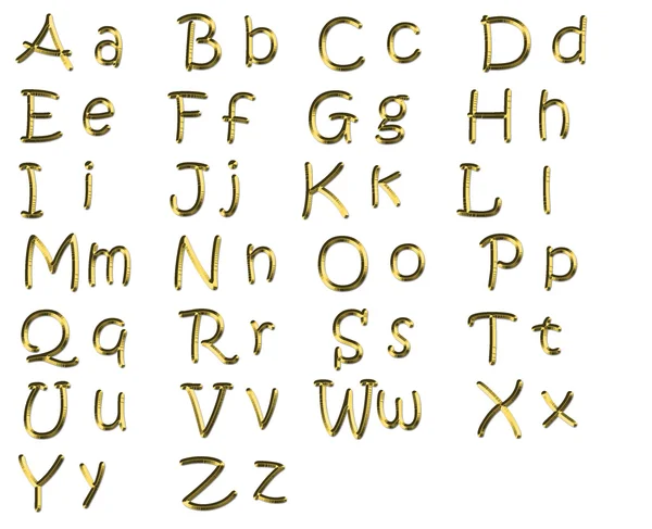 Χρυσή αλφάβητο Royalty Free Εικόνες Αρχείου