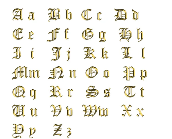 Χρυσή αλφάβητο Εικόνα Αρχείου