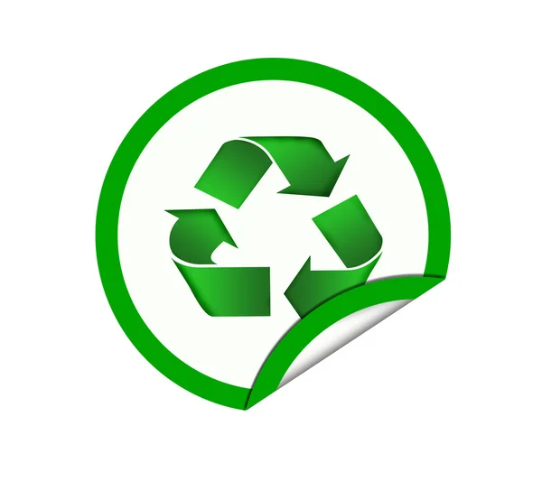 Recycling-Aufkleber — Stockfoto