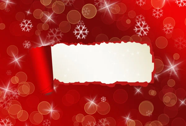 Yırtık kağıt Noel arka plan — Stok fotoğraf