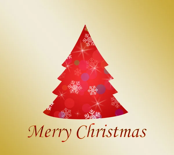 Χριστουγεννιάτικο δέντρο ευχετήρια κάρτα Εικόνα Αρχείου