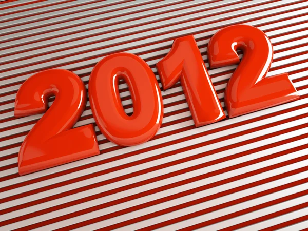 3D-nieuwe jaar 2012 — Stockfoto