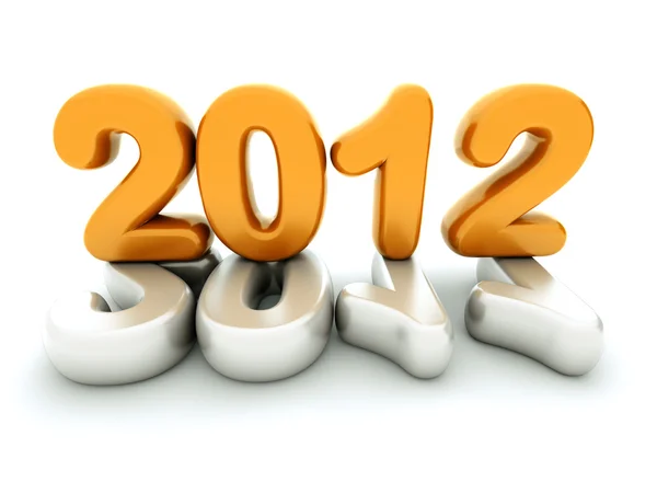 3D nový rok 2012 — Stock fotografie