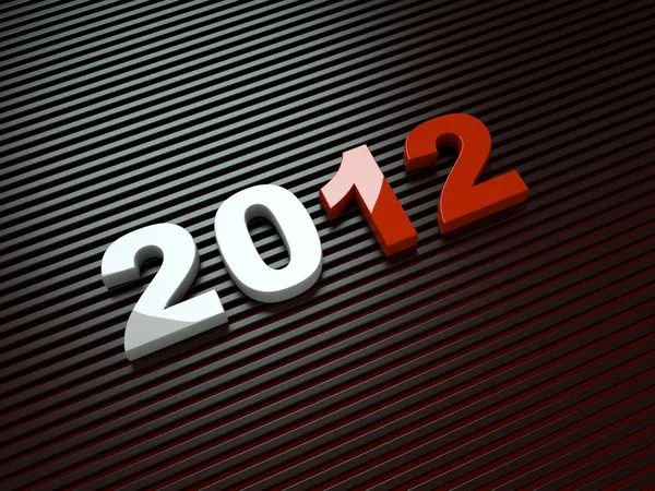 3D nový rok 2012 — Stock fotografie