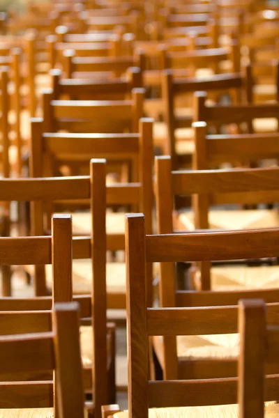 stock image Chairs in a church