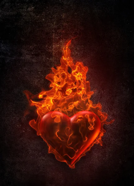 Ateşli kalp — Stok fotoğraf
