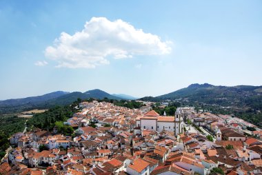 manzara castelo de vide village, Portekiz.