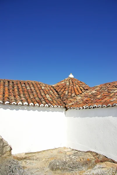 Gros plan du vieux toit portugais . — Photo