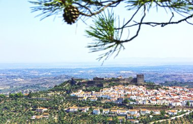 manzara castelo de vide Köyü, kuzeyinde alentejo bölgesi