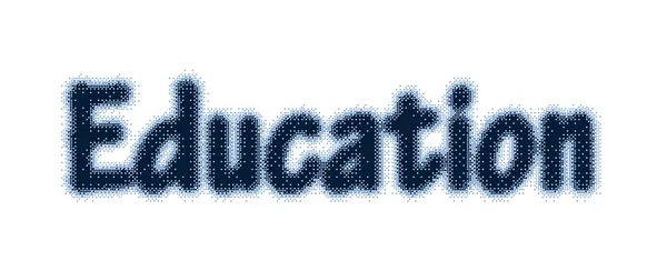 Education text with halftone effect — Stock Photo, Image