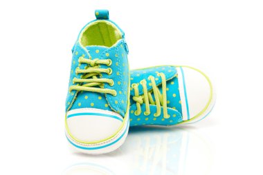 Spotted baby sneakers clipart