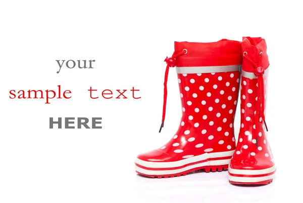 Red rubber boots — Stock Photo, Image