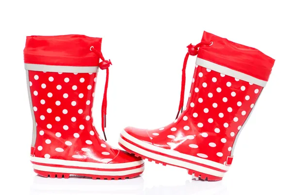 Red rubber boots — Stock Photo, Image